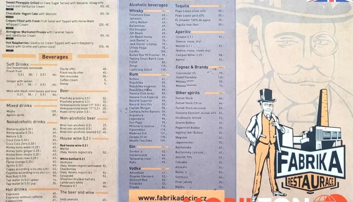 Fabrika Decin Menu - Oblouková 1413/3