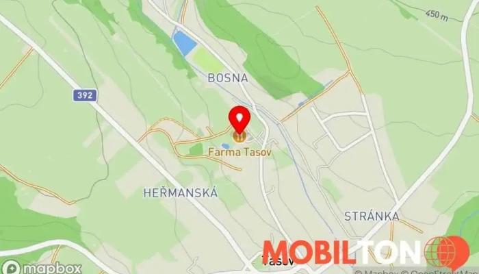 mapa Farma Tasov Restaurace v Tasov