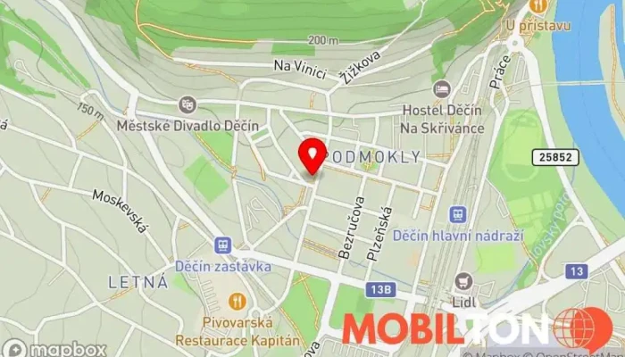 mapa firma KUBO Rychlé občerstvení v Podmokly
