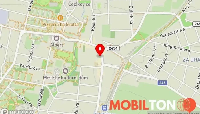 mapa Flek na kafe Kavárna v Masarykova 96
