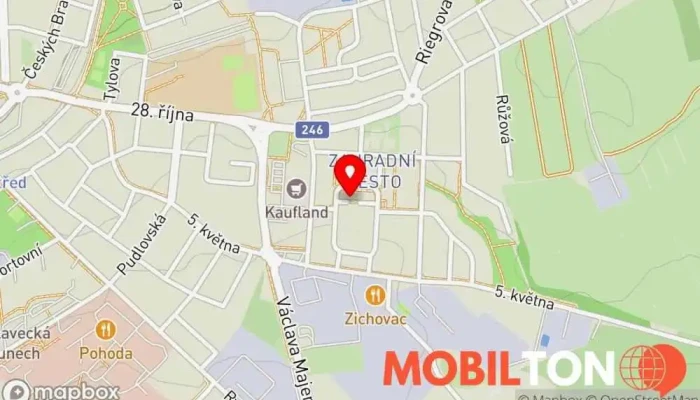 mapa Fontána Coffee Bar Kavárna / Čajovna v Zelené nám. 440 01