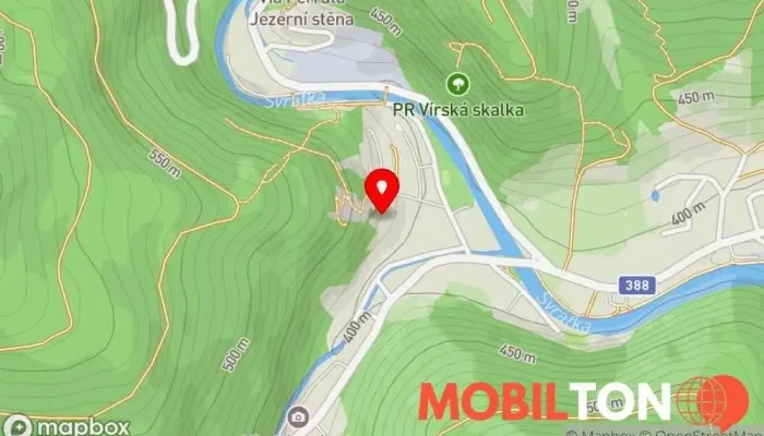 mapa Forest Resort <b></b>* Restaurace, Hotel, Hotelový resort v Vír