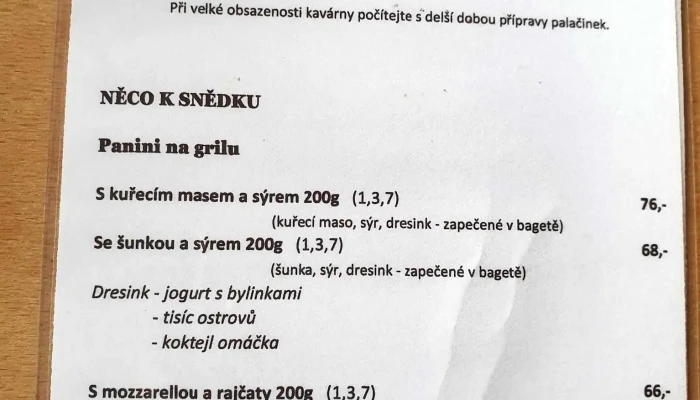 Franqueza Cafe -  Menu - Masarykovo Nám. 60