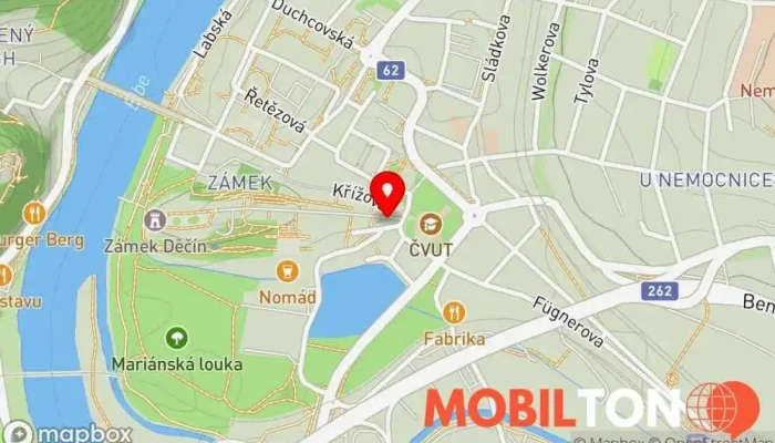 mapa FRANZ JOSEF Bistro-Zmrzlina Děčín Bistro v U Plovárny 38/2