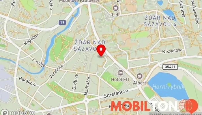 mapa Grand Restaurant Poppet Restaurace v Žďár nad Sázavou 5