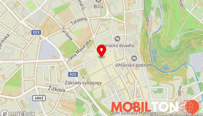 mapa Grolsen group s.r.o. Hamburgerová restaurace, Lahůdky, Obědová restaurace v Jihlava