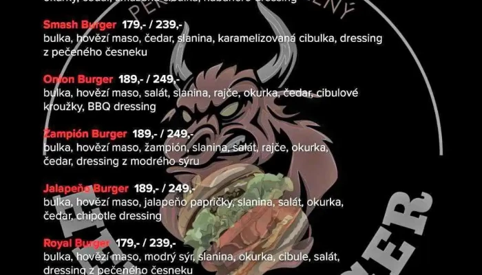 Hell Burger -  Menu - Pražská 897 440 01