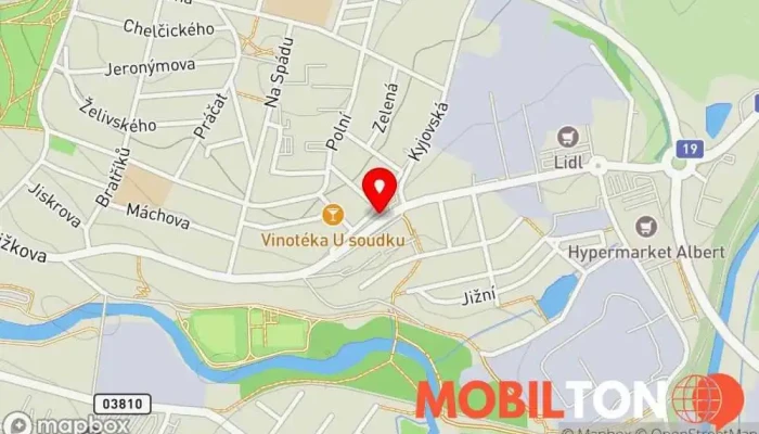 mapa Hodovna Restaurace, Hamburgerová restaurace v Žižkova 1654