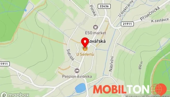 mapa Horská Bašta Rychlé občerstvení, Restaurace v Dukelská 60