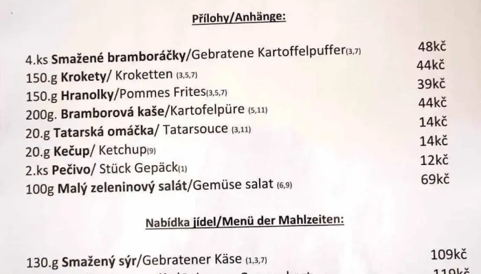 Horska Basta Menu - Dukelská 60