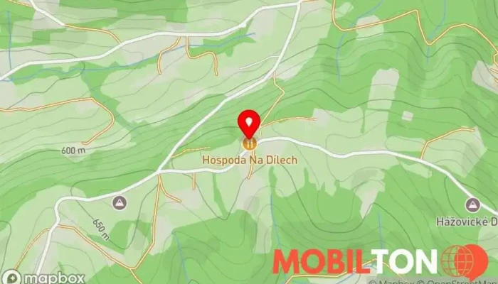 mapa Hospoda na Dílech Hospoda v Valašská Bystřice