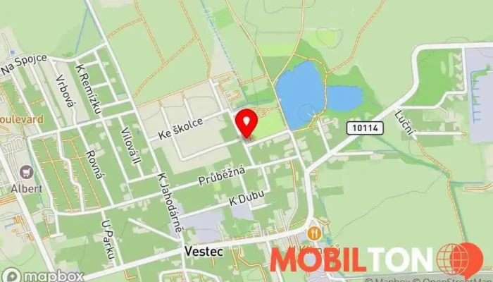mapa Hospoda Na hřišti Restaurace v Vestec-Jesenice u Prahy