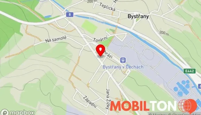 mapa Hospoda Na Růžku Restaurace v Pražská 51