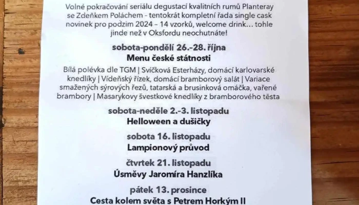 Hospoda Oksford Zajecice Menu - Zaječice