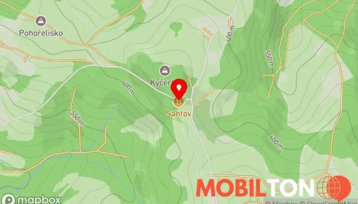 mapa Hospoda Santov Restaurace v Malá Bystřice