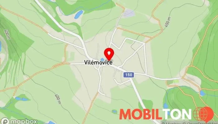 mapa Hospoda U Čerta Restaurace v Vilémovice