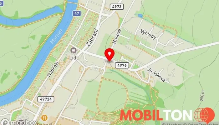 mapa HOSPODA U JIMA Restaurace v Jiráskova 1186
