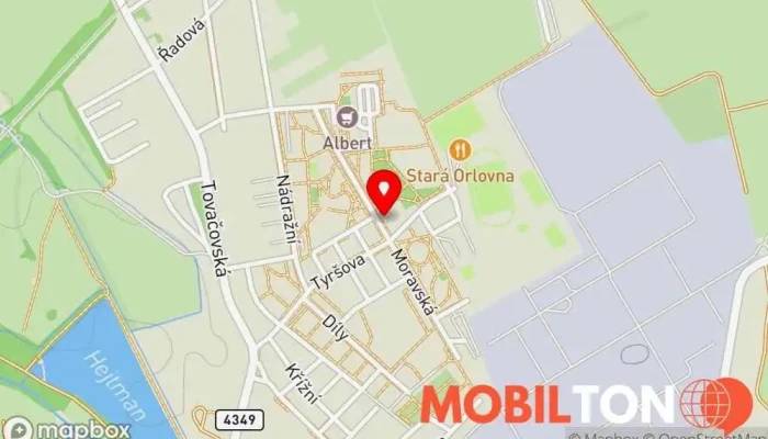 mapa Hospůdka Buřvalka Restaurace v Moravská 784