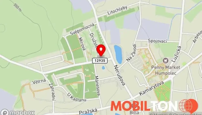 mapa Hospůdka Jiřická Hospoda v 