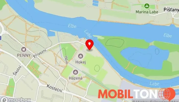 mapa Hospůdka na fotbalovém hřišti Restaurace v Přívozní 1171