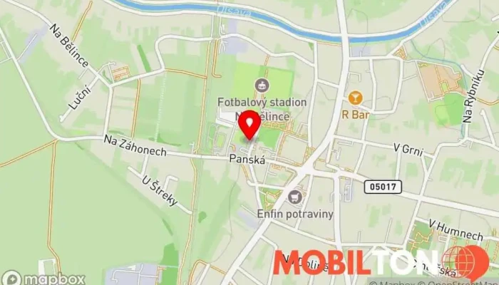 mapa Hospůdka Na Hájence Restaurace v Panská 760