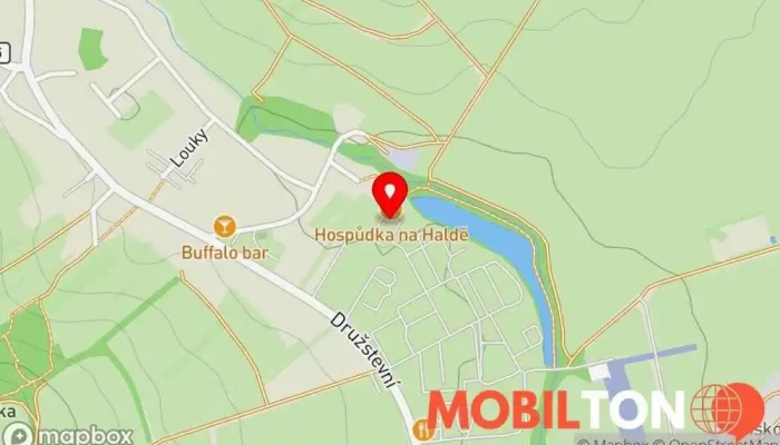 mapa Hospůdka na Haldě Hotel, Penzion, Bowling / Kuželky, Farma, Dětské hřiště, Ranč, Restaurace v Boršice