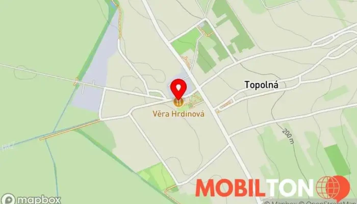 mapa Hospůdka U žabáka Restaurace, Bar v Topolná