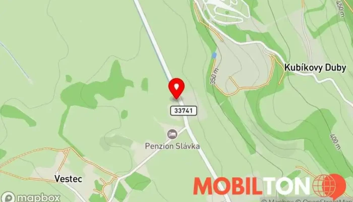 mapa Hostinec a Penzion Na Křížovce, Kučerová Ivana Hospoda, Penzion v Kubíkovy Duby