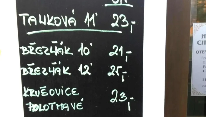 Hostinec Chaloupka A Pizza Z Chaloupky -  Menu - Pokratická 98/15