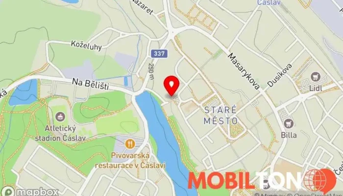mapa Hostinec Na Fortně Bufetová restaurace v Staré Město