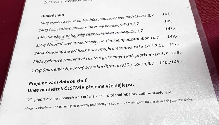 Hostinec Na Fortne Bufetova Restaurace - Staré Město
