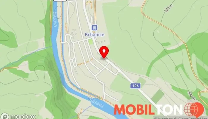 mapa Hostinec Na Poště Restaurace v Týnec nad Sázavou-Krhanice
