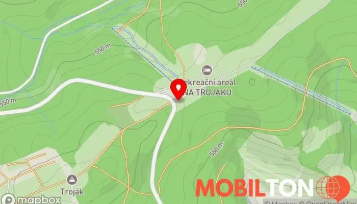 mapa Hostinec Na Trojáku Restaurace v Na Trojáku 217