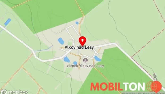 mapa Hostinec U Černých Hospoda v Vlkov nad Lesy, Běrunice-Chlumec nad Cidlinou