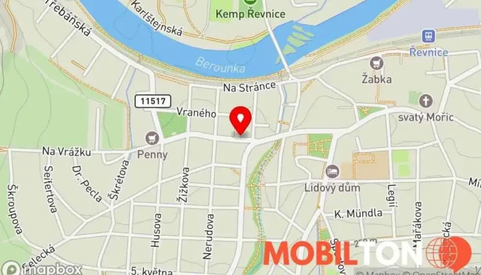 mapa Hostinec u Jelínků Restaurace v Komenského 124