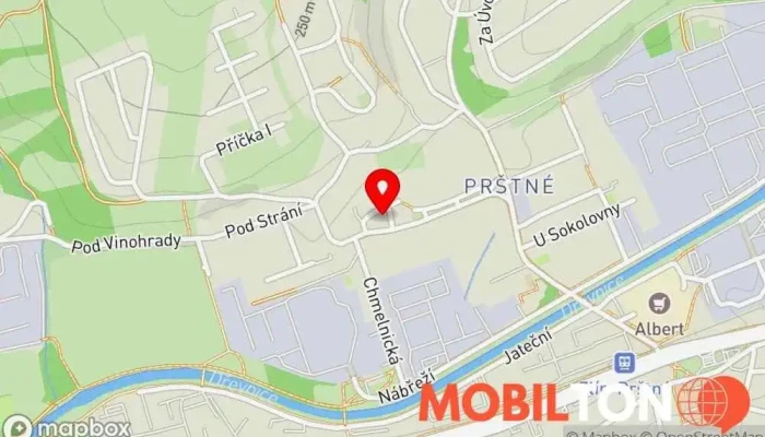 mapa Hostinec U Planetů Hospoda v Prštné
