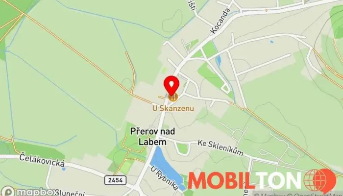mapa Hostinec U Skanzenu Restaurace v Přerov nad Labem