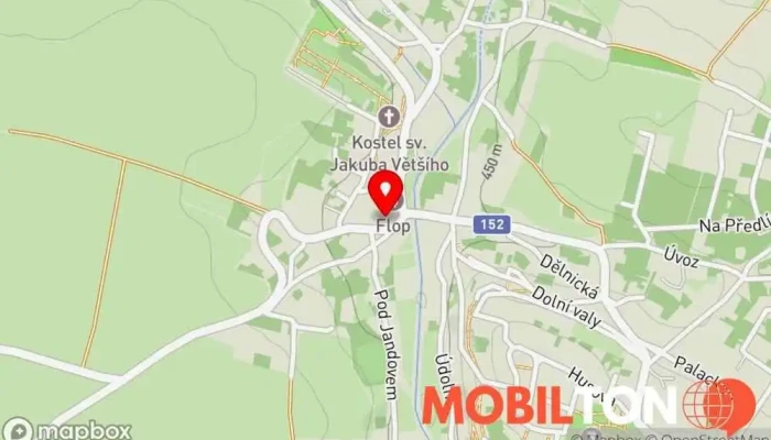 mapa Hostinec U Zásmětů Hospoda v Na Podolí 305