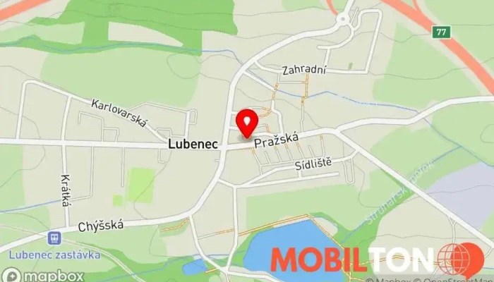 mapa Hostinec Včelín Hospoda v Pražská 46