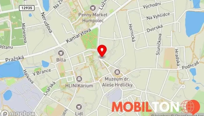 mapa HOTEL ČERNÝ KŮŇ HUMPOLEC Hotel v Dolní nám. 247