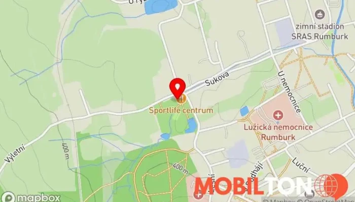 mapa Hotel Sportlife Hotel v Rumburk 1