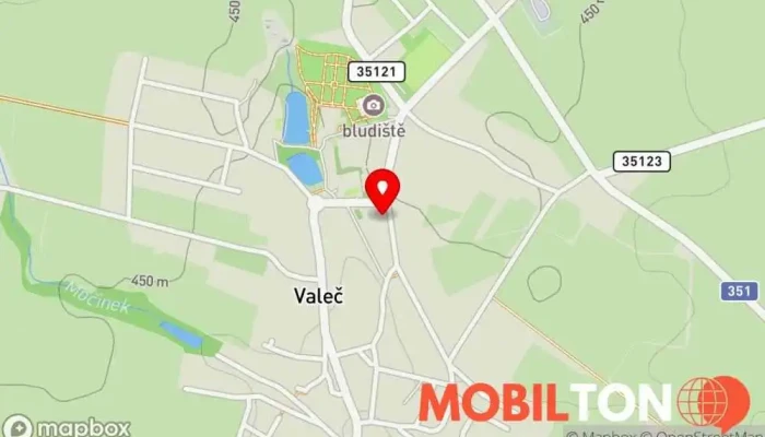 mapa Hřebíkovna s.r.o. Restaurace v Valeč