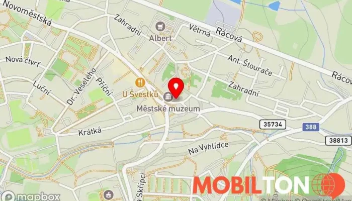 mapa Istanbul Kebab Turecká restaurace v Kostelní