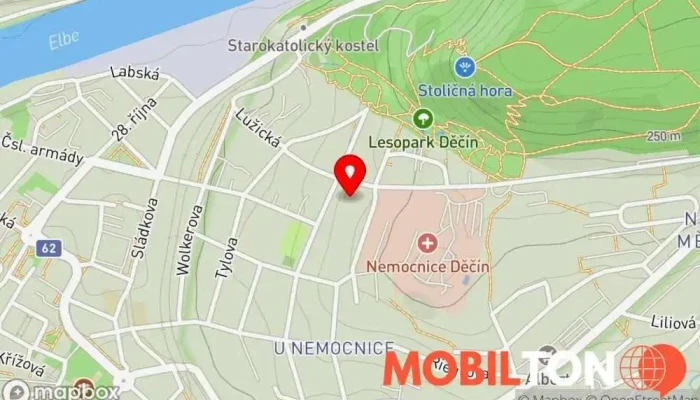 mapa Jeseka Restaurace v Nové Město