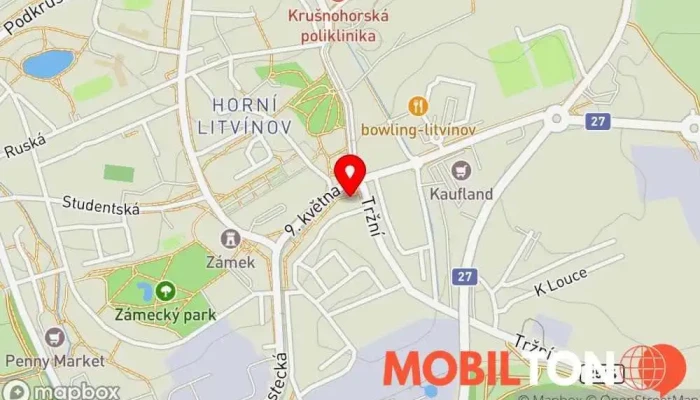 mapa Jídelna Jocha Restaurace v Horní Litvínov