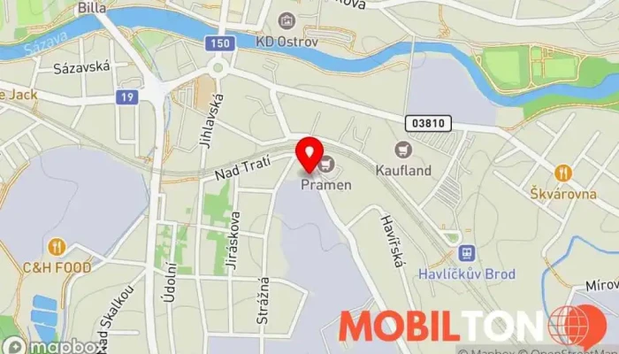 mapa Jídelna U Pletařů Restaurace v Havířská 144