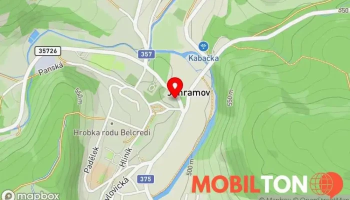 mapa Just Jimramov Restaurace, Penzion, Wellness centrum v Just Jimramov, Nám. Jana Karafiáta 69