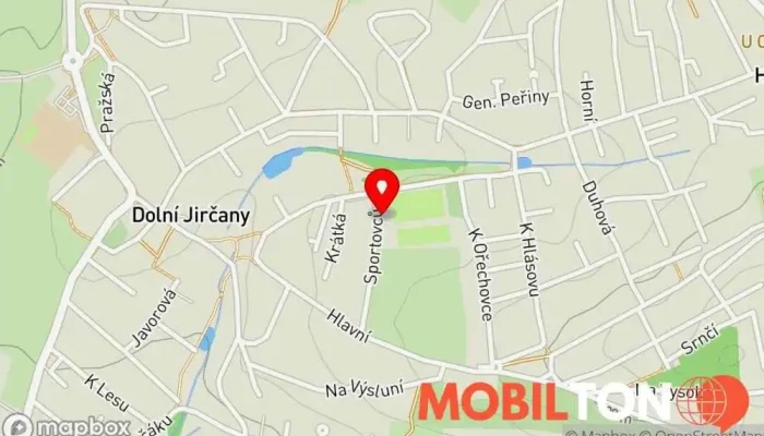 mapa KABINA Hospoda, Restaurace v Dolní Jirčany