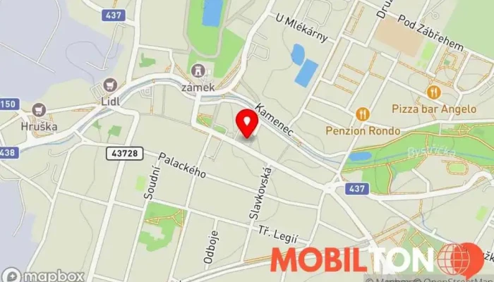 mapa Kabone Pizza Restaurace v Čs. brigády 130