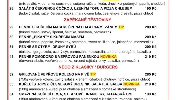 Kabone Pizza -  Menu - Čs. Brigády 130